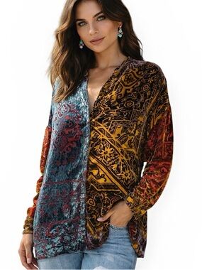 Johnny Was Frida button-down shirt NWT